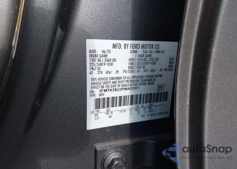 2023 Ford Mustang Mach-E Premium из США, поврежденный, VIN 3FMTK3SU3PMA53531